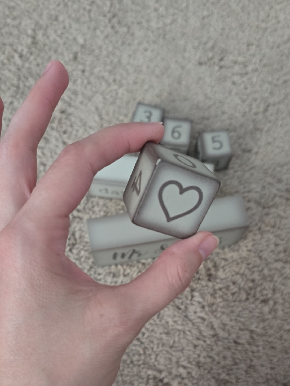 Mr & Mrs Countdown Blocks - Neutral Gray - Picture 3 of 3
